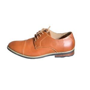 Mens NEW ITALY LEATHER SHOES size 10.5 10 1/2 PARRAZO brown ties‎ Dress Shoes